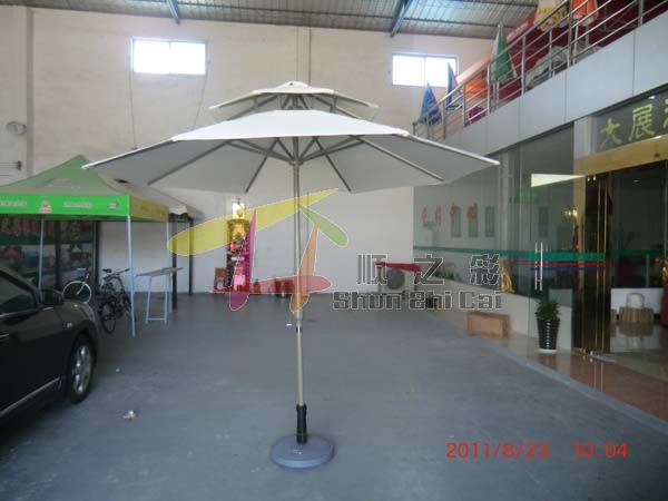 Hand umbrella, column in aluminum umbrella
